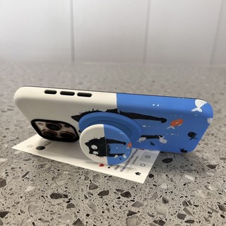 Câu Cá Mèo Đen Họa Tiết 2 Trong 1 Đứng Cho iPhone 11 12 Pro 13 Pro Max 15 Pro Max 14 16 Pro 16 Plus 17 Air 17 Pro 17 Pro Max