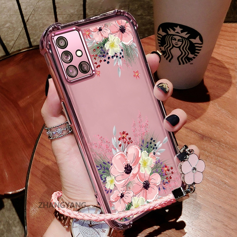 Ốp Lưng Cho Moto G30 G20 G10 Thẩm Mỹ Họa Tiết Hoa Thu Đông Dễ Thương Thiết Kế Mới Mạ Điện TPU Chống Sốc Vỏ Mềm Dây Treo Miễn Phí