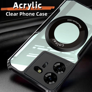 Ốp điện thoại từ tính chống sốc kiểu lưỡi TECNO POVA 5 4 Pro 3 2 POVA NEO 3 2 Vỏ túi khí Vỏ trong suốt chống rơi