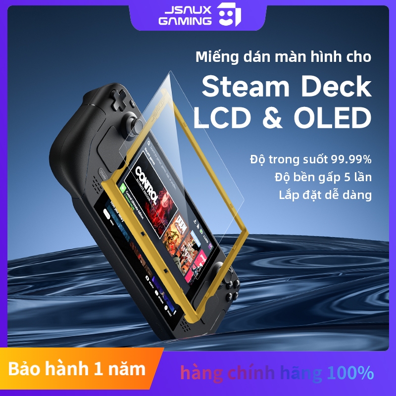 JSAUX Miếng dán bảo vệ màn hình 2 gói  cho màn hình Screen Protector for Steam Deck LCD sàn hơi nước & OLED GP0107