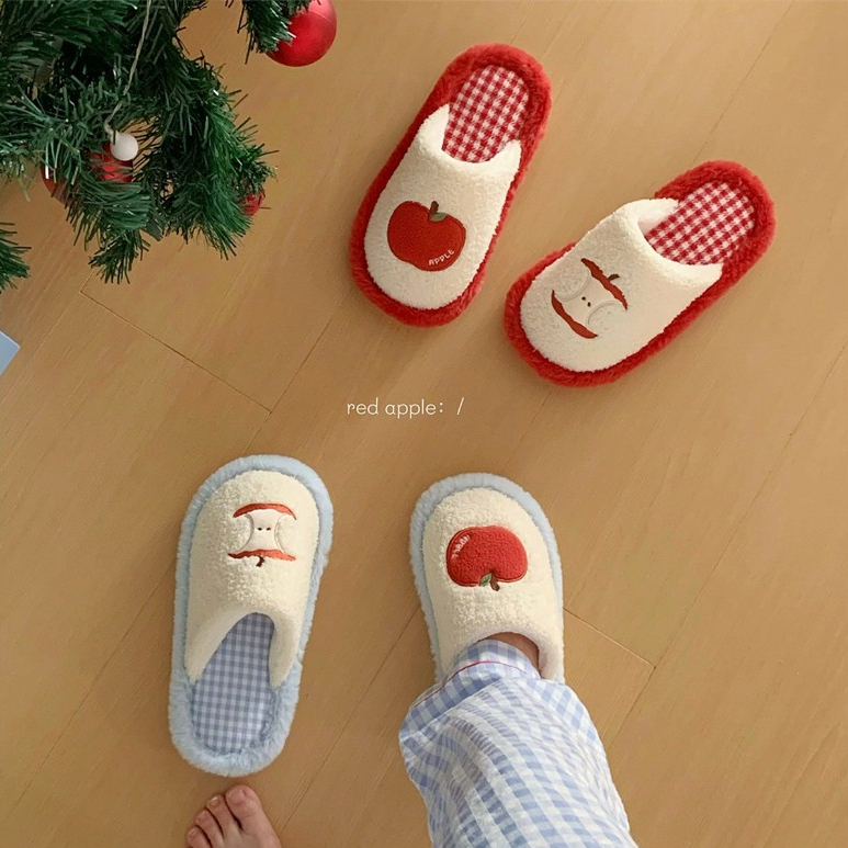 XIXITIAO Dép Cotton Hoạt Hình Dễ Thương Nữ Thu Đông Ấm Áp Phòng Ngủ Nhà