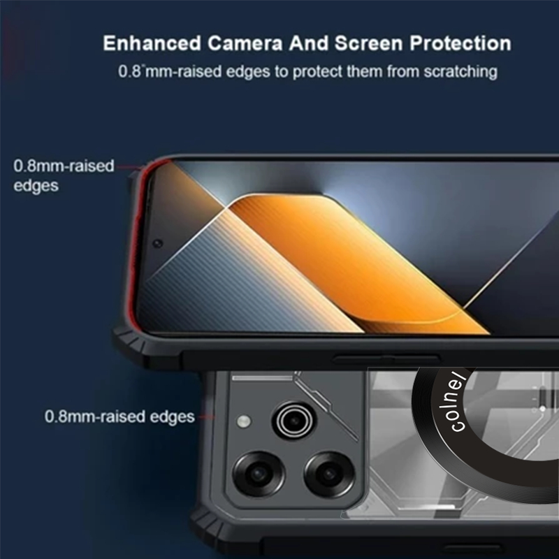 Ốp điện thoại từ tính chống sốc kiểu lưỡi Tecno Pova 7 Ultra Pova 6 Neo POP 7 6 Pro 9 5G 4G Vỏ túi khí Vỏ trong suốt chống rơi