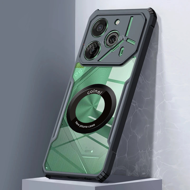 Ốp điện thoại từ tính chống sốc kiểu lưỡi Tecno Pova 7 Ultra Pova 6 Neo POP 7 6 Pro 9 5G 4G Vỏ túi khí Vỏ trong suốt chống rơi
