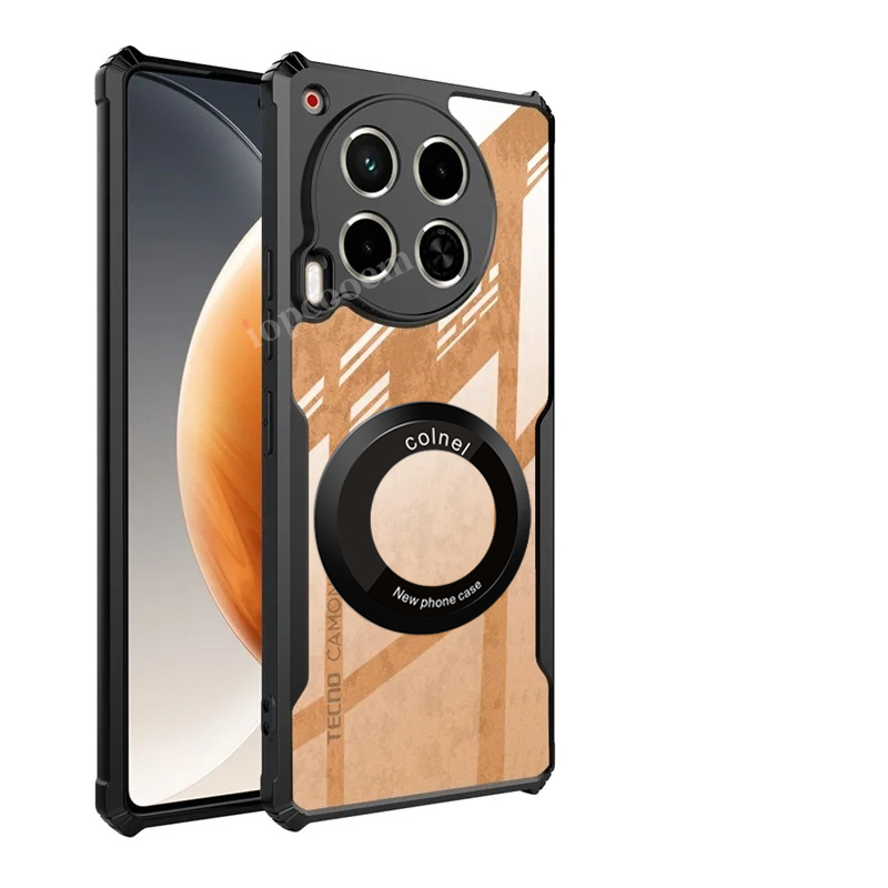 Ốp điện thoại từ tính chống sốc kiểu lưỡi Tecno Camon 40 30 20 PRO 30S 5G 4G Vỏ túi khí Vỏ trong suốt chống rơi