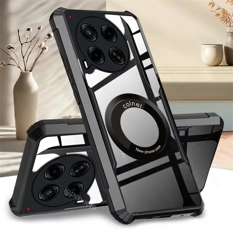 Ốp điện thoại từ tính chống sốc kiểu lưỡi Tecno Camon 40 30 20 PRO 30S 5G 4G Vỏ túi khí Vỏ trong suốt chống rơi