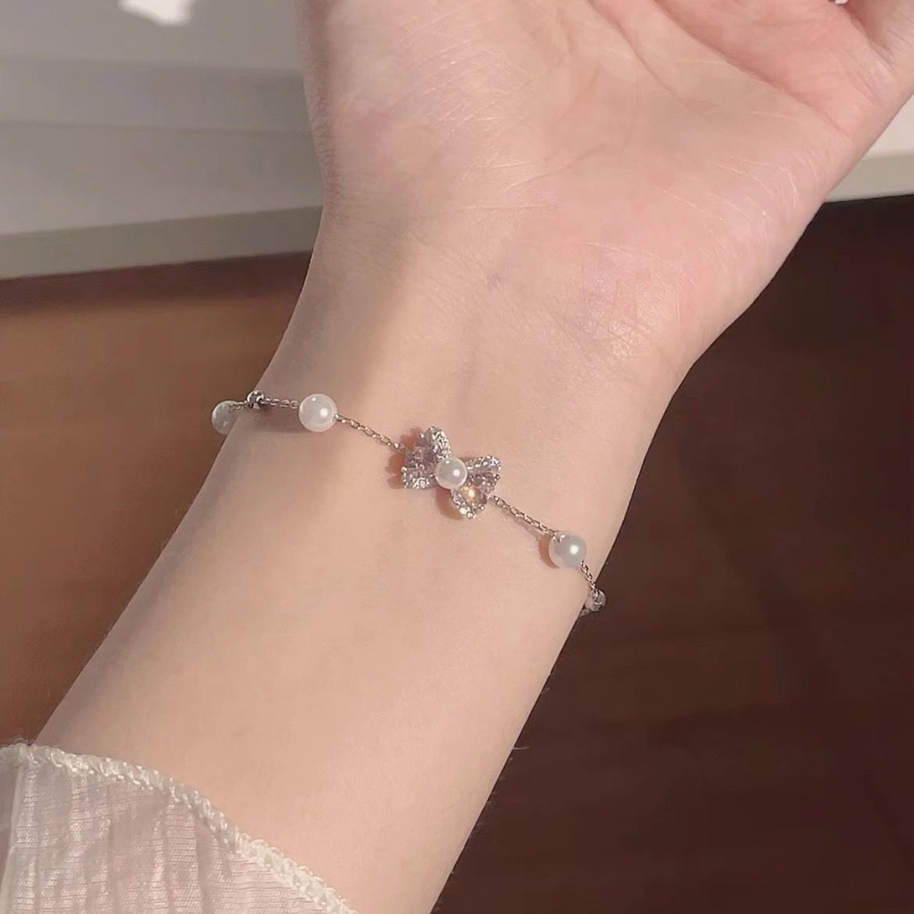 Đặc sắc thời trang Hàn Quốc: Dây chuyền mặt ngọc trai & vòng tay nữ - Quà tặng ngọt ngào
