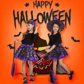 Trang Phục Halloween Cho Bé Gái Ngày Lễ Nhập Vai Bộ Trang Phục Có Mũ Và Chổi Trẻ Em Trang Phục Hóa Trang Cho Trò Chơi Trường Học Tiệc Sinh Nhật shopidaevn