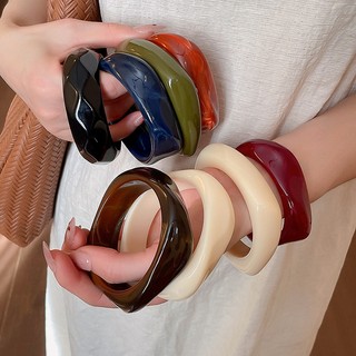 Vòng tay vuông acrylic phong cách châu Âu và Mỹ, thời trang đơn giản, phù hợp cho nữ