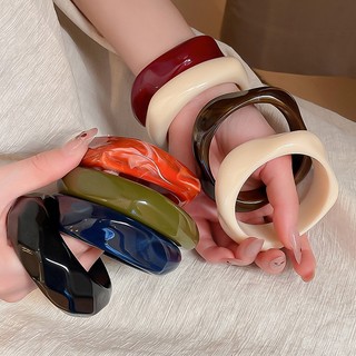 Vòng tay vuông acrylic phong cách châu Âu và Mỹ, thời trang đơn giản, phù hợp cho nữ