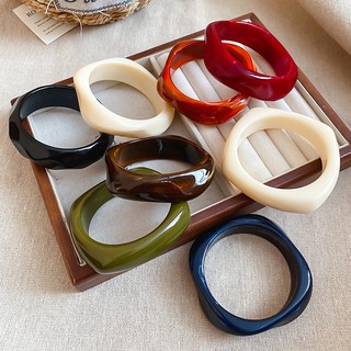 Vòng tay vuông acrylic phong cách châu Âu và Mỹ, thời trang đơn giản, phù hợp cho nữ