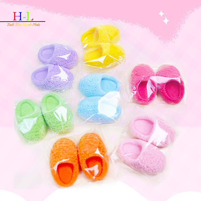 HL 1 / 12 Nhà Búp Bê Mô Phỏng Dép Sang Trọng Mô Hình Nhà Búp Bê Thu Nhỏ Giày Trang Trí Búp Bê Phụ Kiện Trang Phục LMWU