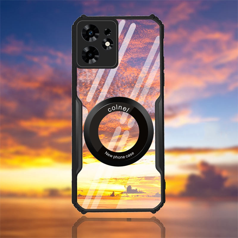 Ốp điện thoại từ tính chống sốc kiểu lưỡi dao Motorola MOTO Edge 50 Ultra 30 20 Pro 40 Neo 60 Fusion S50 E40 E30 E20 E22S E15 E13 5G 4G Vỏ túi khí Vỏ trong suốt chống rơi