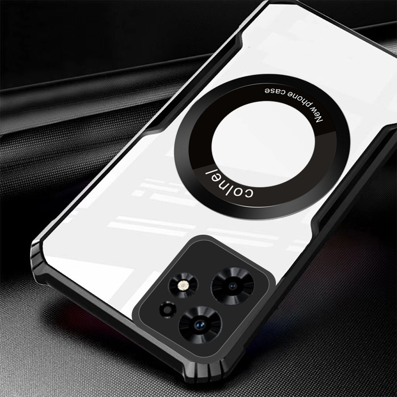 Ốp điện thoại từ tính chống sốc kiểu lưỡi dao Motorola MOTO Edge 50 Ultra 30 20 Pro 40 Neo 60 Fusion S50 E40 E30 E20 E22S E15 E13 5G 4G Vỏ túi khí Vỏ trong suốt chống rơi