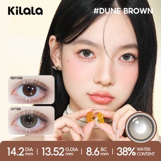 【Deal ưu đãi】Kính áp tròng Kilala màu nâu PartyYayBrown /Dune Brown /PartyYayBrown lens cận 6 tháng DIA 14.0mm có độ (0-8) 1 cặp