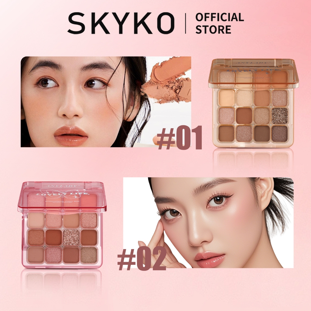 SKYKO Bảng phấn mắt 16 màu Bảng phấn mắt đa năng