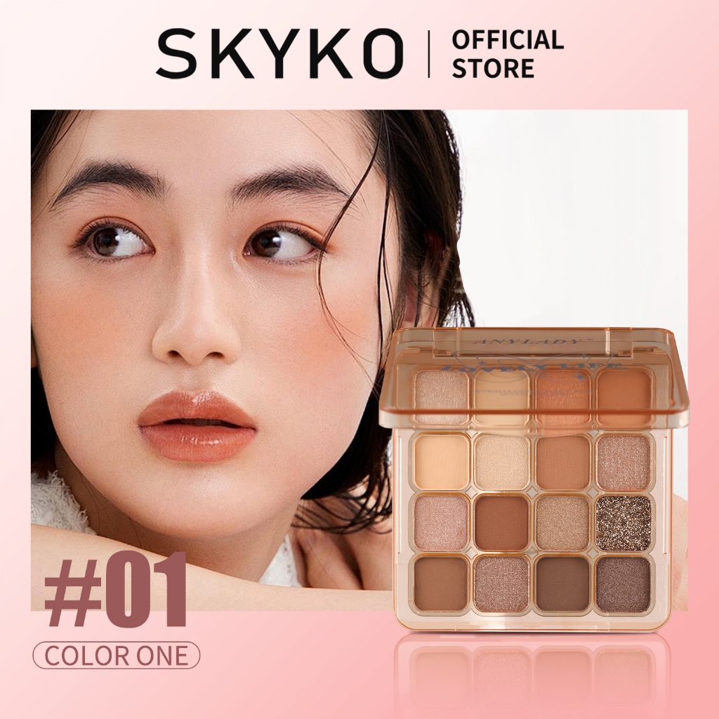 SKYKO Bảng phấn mắt 16 màu Bảng phấn mắt đa năng