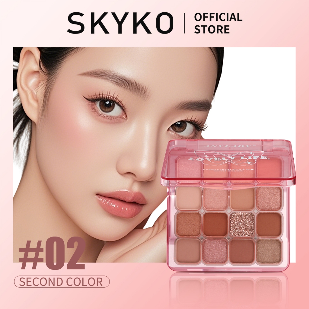 SKYKO Bảng phấn mắt 16 màu Bảng phấn mắt đa năng