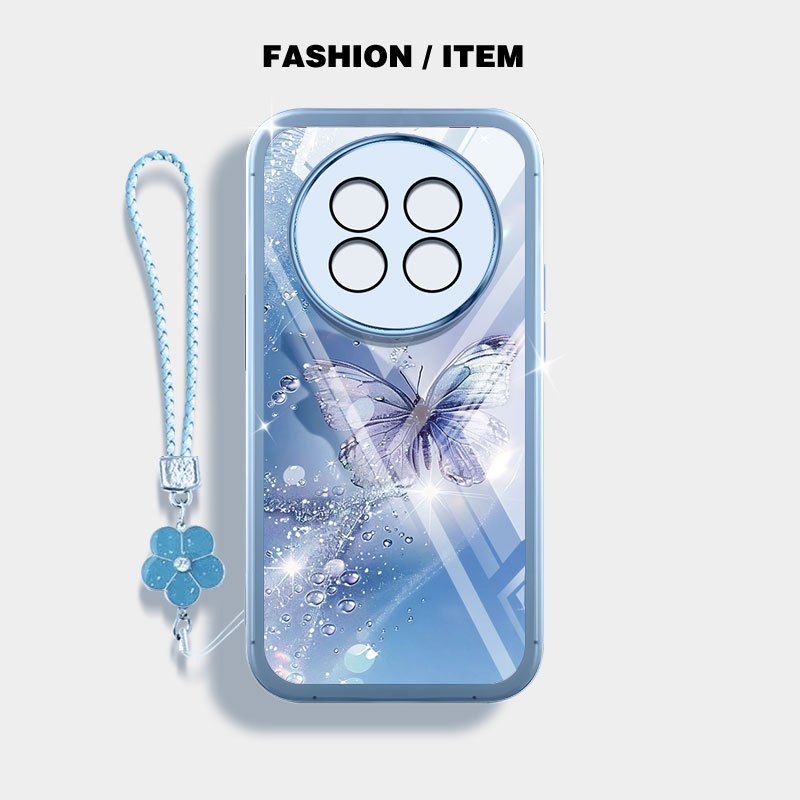 Ốp Điện Thoại Trong Suốt YBD Cho Realme 12 Pro + Realme 12 12X Realme 13 5G Realme 12 Pro C65 5G Narzo 70X N65 Kim Cương Gãy Bướm Silicon Mềm Bảo Vệ Ống Kính Đi Kèm Dây Buộc