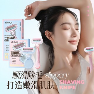 Dao Cạo 5 Lưỡi JONBOS - Dải Bôi Trơn Lô Hội An Toàn Mịn Sạch Sẽ Nữ Nách Cánh Tay Chân Tóc Dụng Cụ Dao Cạo Đặc Biệt J138