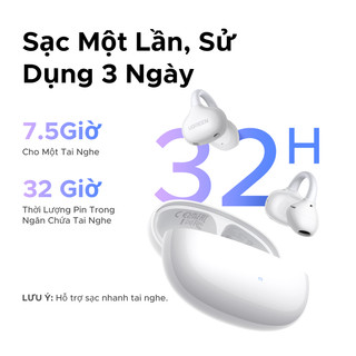 Tai nghe không dây UGREEN ClipBuds Pro, ANC, Hi-Res Bluetooth 6.0 32H, Kiểu kẹp tai, Âm thanh độ phân, IPX5