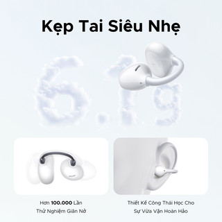 Tai nghe không dây UGREEN ClipBuds Pro, ANC, Hi-Res Bluetooth 6.0 32H, Kiểu kẹp tai, Âm thanh độ phân, IPX5