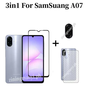 Phim kính cường lực 3in1 Samsung Galaxy A07 cho Samsung Galaxy A06 A16 A17 A56 A26 A36 A05 Phim ống kính máy ảnh và bảo vệ màn hình và phim mặt sau