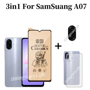 3in1 Samsung Galaxy A07 Màng Gốm Cho Samsung Galaxy A06 A16 A17 A56 A26 A36 A05 Phim Ống Kính Máy Ảnh Và Bảo Vệ Màn Hình Và Phim Mặt Sau