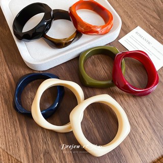 Vòng tay xoắn hình học acrylic, trang sức thời trang đơn giản và đa năng