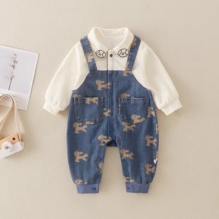 Bé Sơ Sinh Bé Trai Bé Gái Cotton Dễ Thương Mềm Mại Và Thoải Mái Mùa Đông Bò Treo Quần Áo Liền Quần Quà Tặng Giáng Sinh (0-24 tháng)