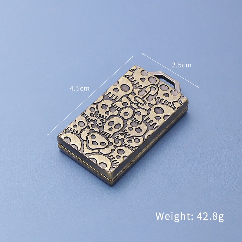 1 Sáng Tạo Đầu Lâu Fidget Thanh Trượt Vui Vẻ Edc Kim Loại Đẩy Xúc Giác Thanh Trượt Căng Thẳng Giải Phóng Fidget Đồ Chơi Adhd Tập Trung Đồ Chơi Mát Dụng Cụ Nhỏ Rotator