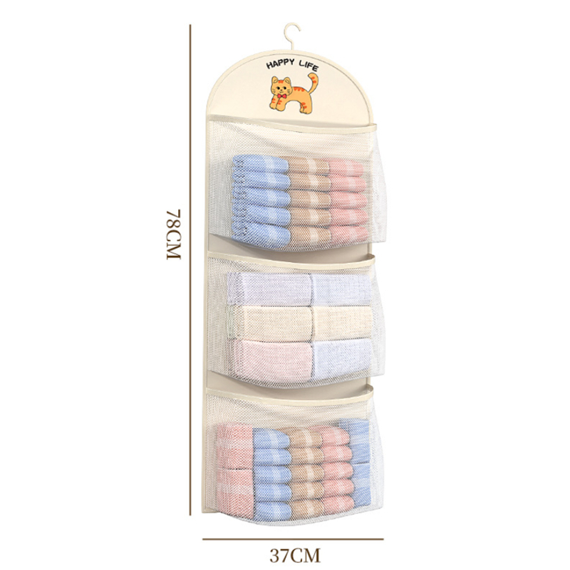Gcdhome Túi Lưới Thoáng Khí Treo Tường Bảo Quản Tất, Tổ Chức Tủ Quần Áo, Túi Bảo Quản Búp Bê HOT