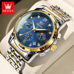 Đồng hồ OLEVS 2858 nam đa chức năng thời trang dây đeo bằng thép không gỉ — ảnh 1