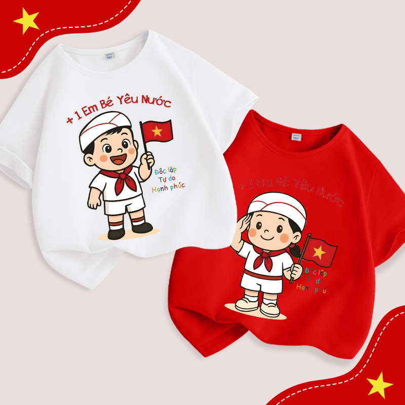 Áo thun bé trai, vải Cotton nguyên chất in hình trẻ em, mềm mại thoáng khí Thích hợp cho thể thao ngoài trời mùa hè