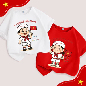 Áo thun bé trai, vải Cotton nguyên chất in hình trẻ em, mềm mại thoáng khí Thích hợp cho thể thao ngoài trời mùa hè
