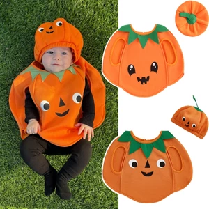 Baga-0-4years Trẻ Em / Bé Bí Ngô Trang Phục Không Tay Cổ Tròn Gạt Nhạt Áo Vest Có Mũ Trang Phục Halloween Cho Tiệc Cosplay