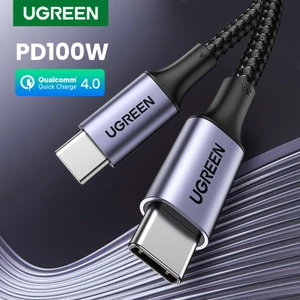Cáp sạc nhanh UGREEN 100W 20V 5A Nylon Bradied USB C sang USB C