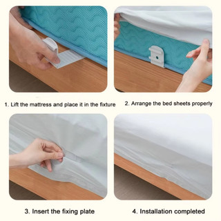 4 / 8 Chiếc Đa Năng Chống Trơn Trượt Ga Trải Giường Bằng Nhựa Có Thể Điều Chỉnh Nắp Giường Cố Định Kẹp Hộ Gia Đình Chống Trộm Chốt Nhà