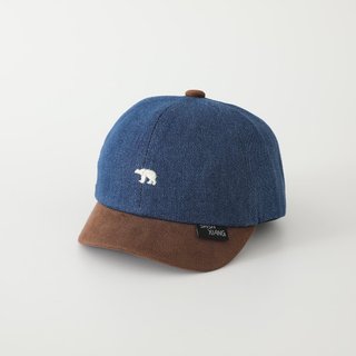 Mũ bóng chày Denim bị chặn màu dành cho trẻ em Mũ bé trai và bé gái có họa tiết gấu dễ thương thêu phù hợp cho trẻ em từ 1-4 tuổi