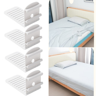 4 / 8 Chiếc Đa Năng Chống Trơn Trượt Ga Trải Giường Bằng Nhựa Có Thể Điều Chỉnh Nắp Giường Cố Định Kẹp Hộ Gia Đình Chống Trộm Chốt Nhà