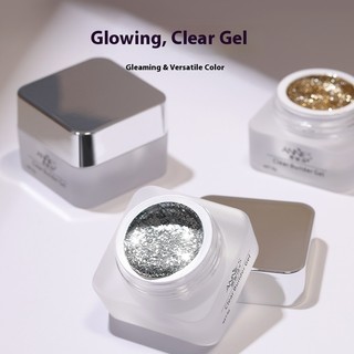 ANNIES Sequined Nail Polish Keo Platinum Fine Powder Strobe Làm móng tay Thích hợp cho ngày lễ 8g Cần chiếu sáng