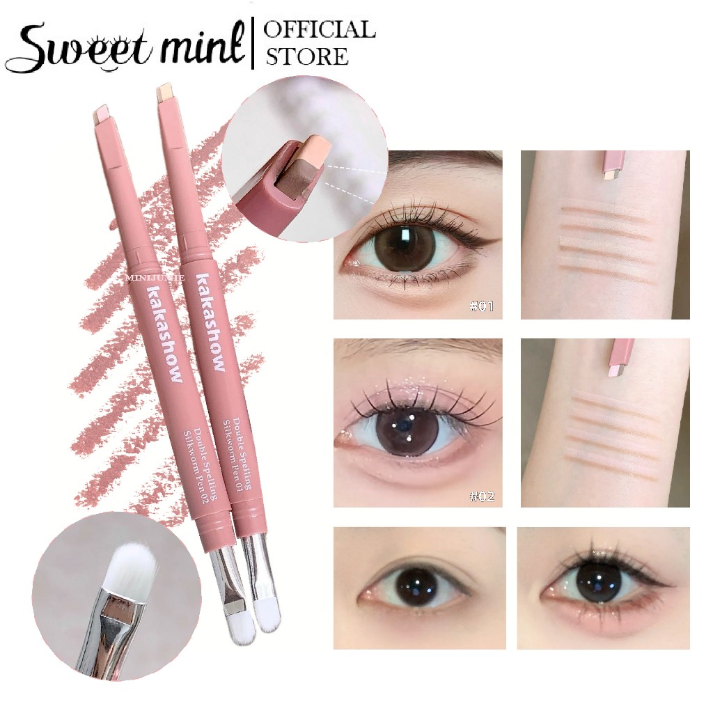 [SẴN] Mắt 3in1Bút kẻ mắt Phấn Làm sáng Vẽ đường viền mắt, Bút HIGHLIGHT Tạo Bọng Kiểu Hàn Quốc