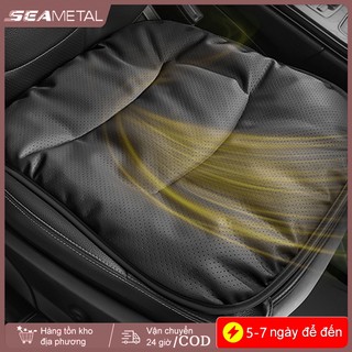 SEAMEMETALTAL Đệm ghế ô tô da Nappa bảo vệ, giữ ấm mùa đông, mềm mại thoáng khí, phụ kiện bọc ghế