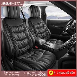SEAMEMETALTAL Đệm ghế ô tô da Nappa bảo vệ, giữ ấm mùa đông, mềm mại thoáng khí, phụ kiện bọc ghế