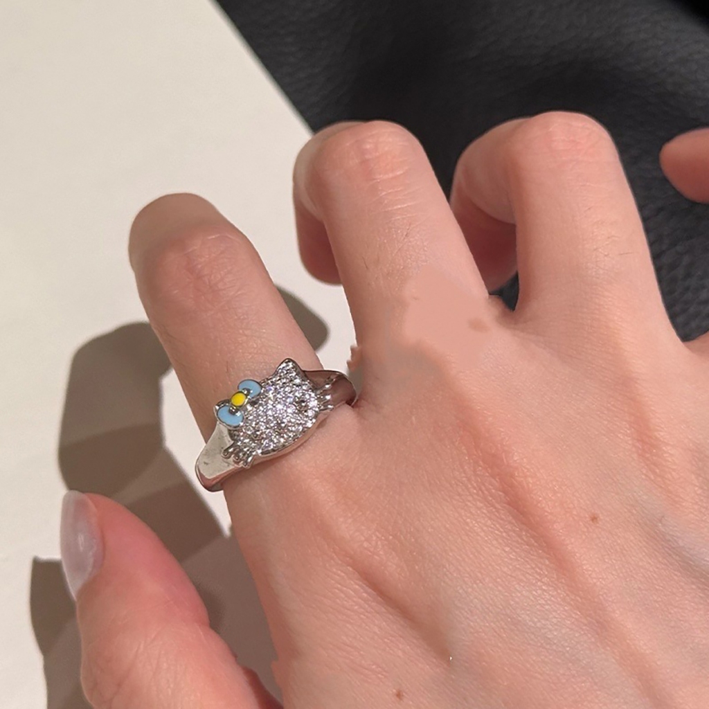 Nhẫn mở zircon dễ thương theo phong cách Hàn Quốc - quà tặng sinh nhật tuyệt vời