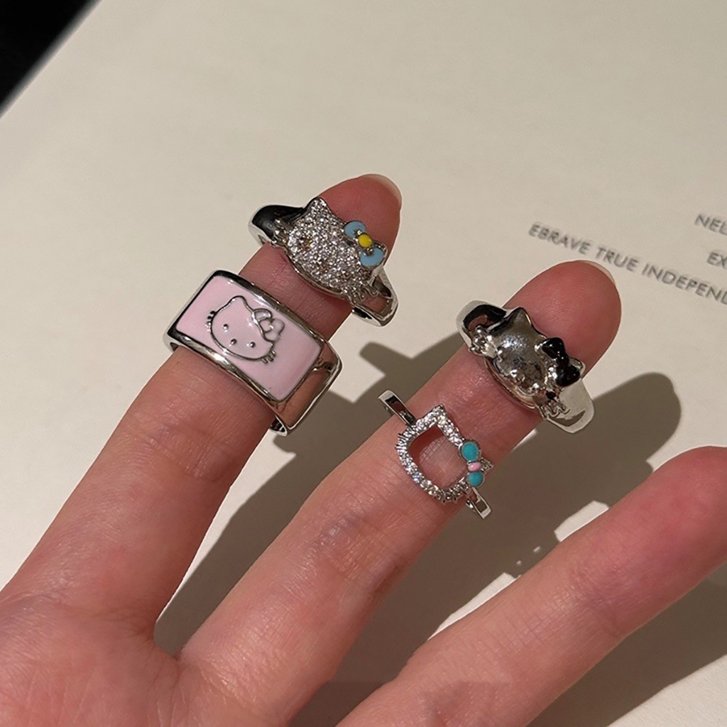 Nhẫn mở zircon dễ thương theo phong cách Hàn Quốc - quà tặng sinh nhật tuyệt vời