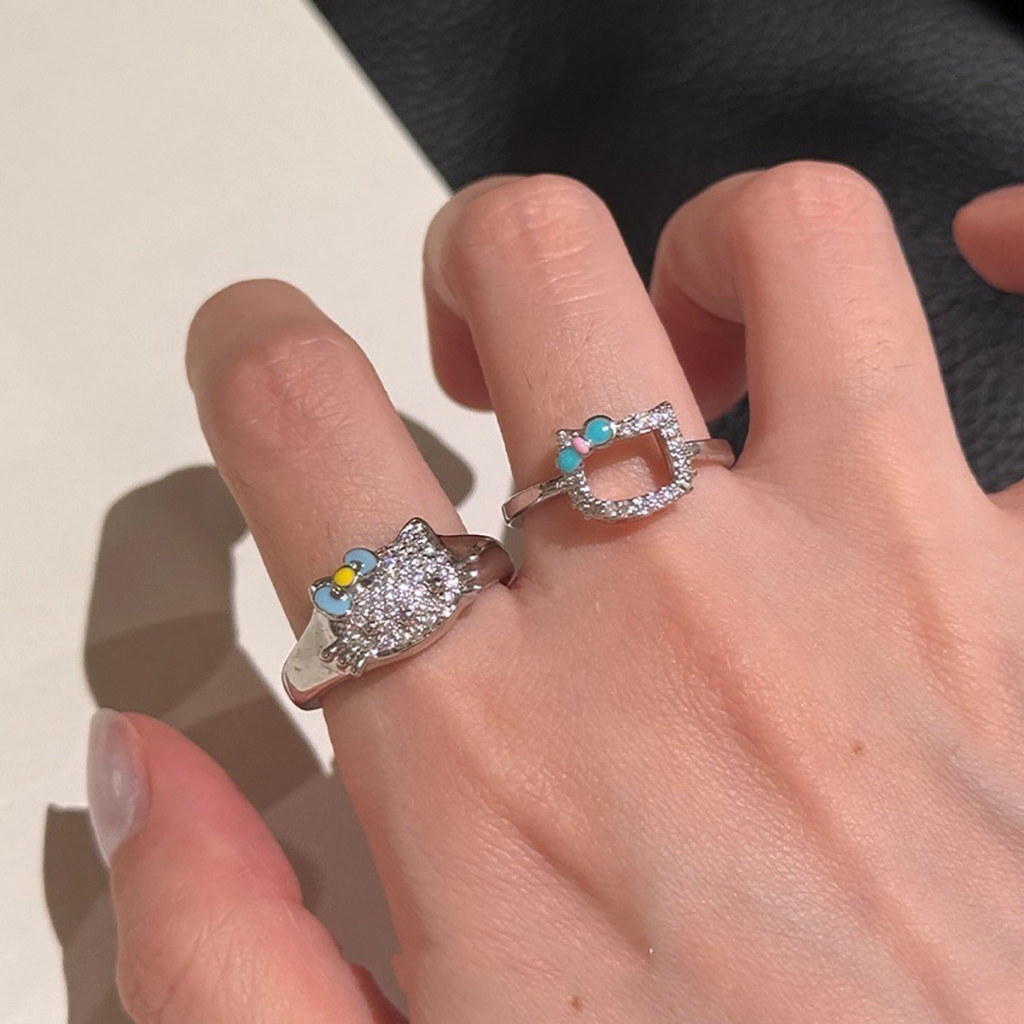 Nhẫn mở zircon dễ thương theo phong cách Hàn Quốc - quà tặng sinh nhật tuyệt vời