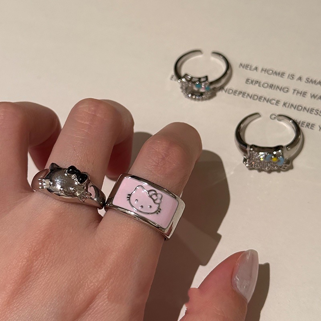 Nhẫn mở zircon dễ thương theo phong cách Hàn Quốc - quà tặng sinh nhật tuyệt vời