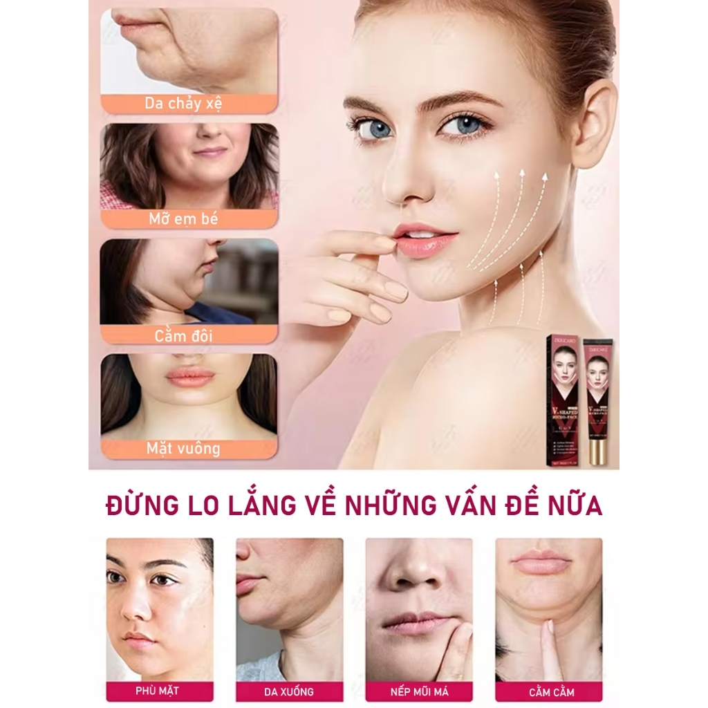 7 ngày Loại bỏ mỡ mặt, Giảm mỡ mặt nữ tính, Giảm cằm đôi, Kem nâng cơ mặt, V-Line Chin, Giảm mỡ mặt, Kem nâng cơ mặt