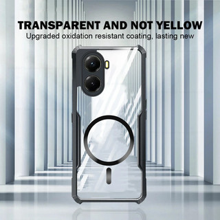 Ốp Điện Thoại Chống Sốc Từ Tính Trong Suốt Cho Xiaomi Redmi Note 12 Pro Turbo K70 K60 Turbo 4 Pro K50 Ultra K70E 5G Vỏ Khung Chắc Chắn Cấp Quân Sự