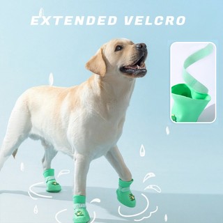 Giày Chống Trơn Trượt Cho Chó Ngoài Trời Chống Thấm Nước Giày Cho Chó Ngoài Trời Có Velcro Mở Rộng Bền Silicone Giày Cho Chó Mùa Đông Tuyết Đi Bộ Đường Dài